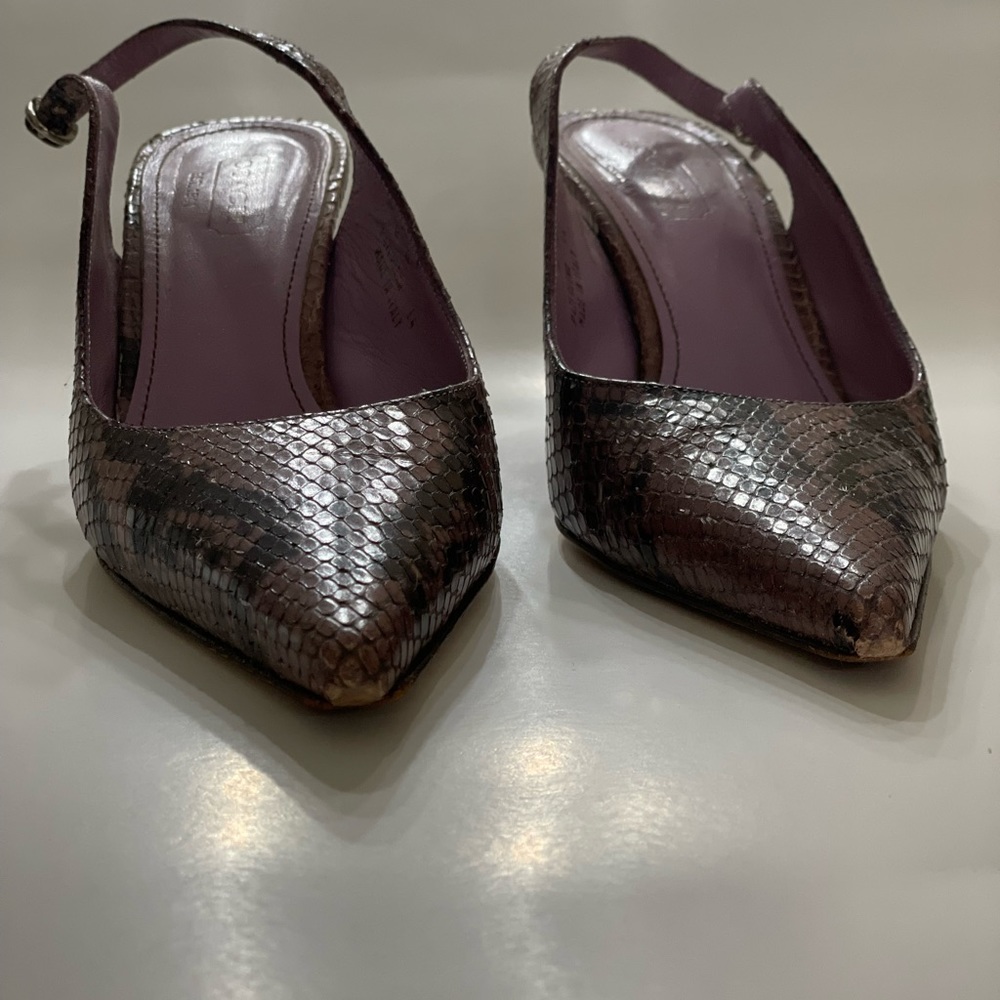 Coach - Purple Alena Python Slingbacks - image 2